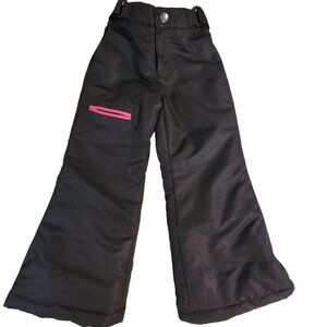 SwissTech Youth XS (4/5)Black Ski Pants With Red Lining & Zipper Pocket